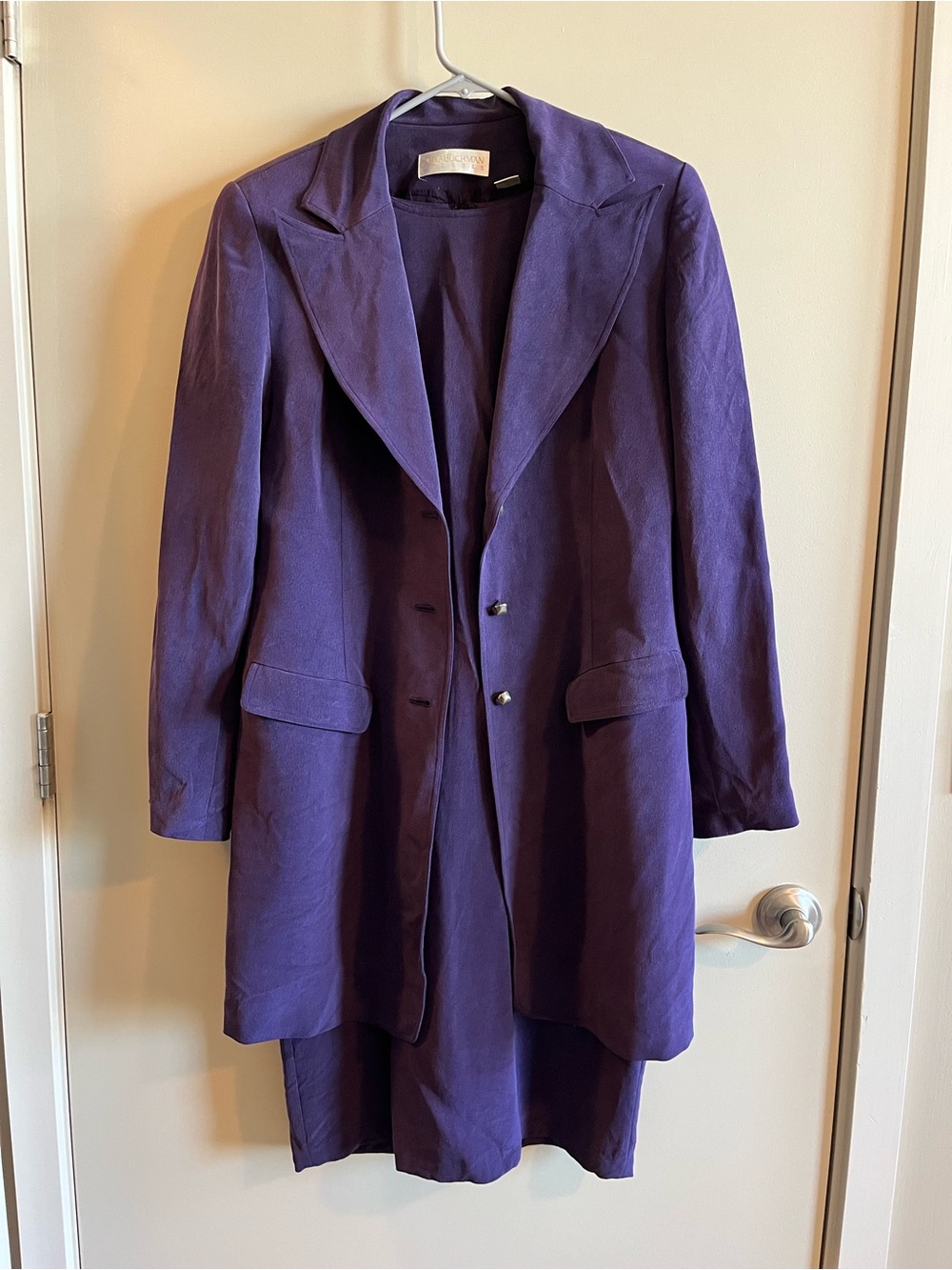 Dana Buchman Purple Blazer & Dress 2-Piece Set
